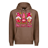 Chestnut Merry pink Christmas gnomes Premium Hoodie - NancyCooperArtShop