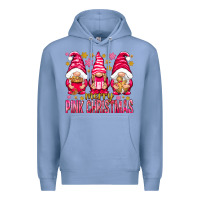 Colony Blue Merry pink Christmas gnomes Premium Hoodie - NancyCooperArtShop