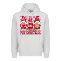 Dove Grey Merry pink Christmas gnomes Premium Hoodie - NancyCooperArtShop