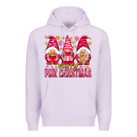 Lilac Merry pink Christmas gnomes Premium Hoodie - NancyCooperArtShop