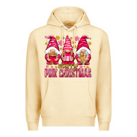 Pina Colada Merry pink Christmas gnomes Premium Hoodie - NancyCooperArtShop