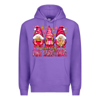 Purple Merry pink Christmas gnomes Premium Hoodie - NancyCooperArtShop