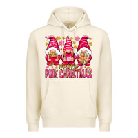 Tofu Merry pink Christmas gnomes Premium Hoodie - NancyCooperArtShop