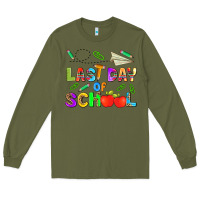 Army Green last day of school Long Sleeve Tee - HRA Design Shop