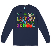 Navy last day of school Long Sleeve Tee - HRA Design Shop