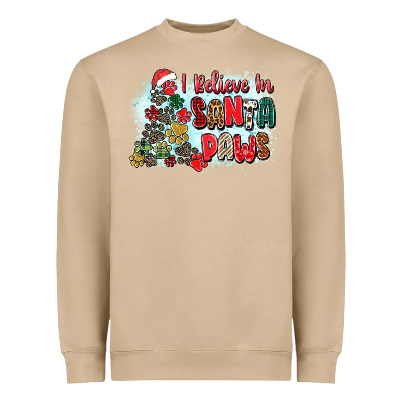 I Believe In Santa Paws Heavyweight Sweatshirt by Zillion Design Studio | Teevron