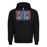 Black valentines day leopard rose glitter brush stoke Zipper Hoodie - JahusDesignShop
