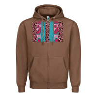 Chestnut valentines day leopard rose glitter brush stoke Zipper Hoodie - JahusDesignShop