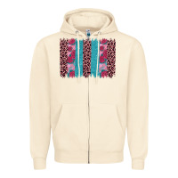 Sandshell valentines day leopard rose glitter brush stoke Zipper Hoodie - JahusDesignShop