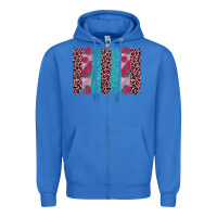 True Royal valentines day leopard rose glitter brush stoke Zipper Hoodie - JahusDesignShop