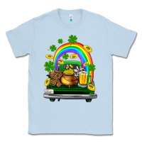 Dusty Blue st patricks shamrock gold beer truck Classic Tee - FaDigitalArtStudio