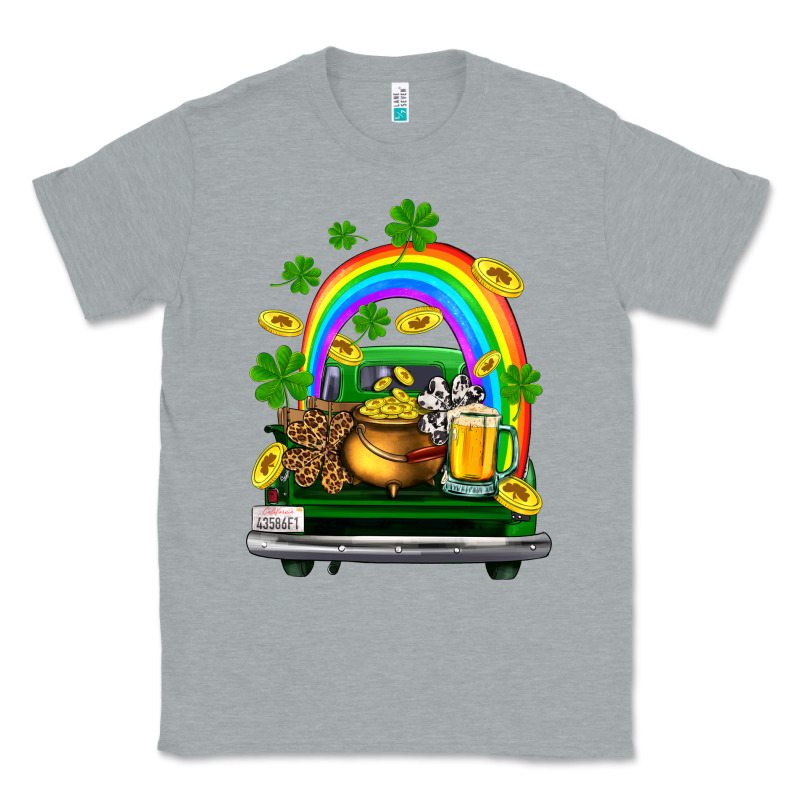 St Patricks Shamrock Gold Beer Truck Classic Tee by FaDigitalArtStudio | Teevron