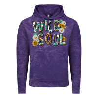 Cloud Purple western wild soul with sunflowers Vintage Hoodie - texasbilliewilder