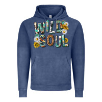 Vintage Denim western wild soul with sunflowers Vintage Hoodie - texasbilliewilder