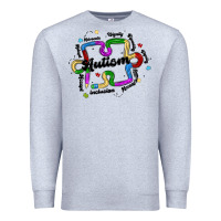 Heather Grey autism teacher pencil Premium Sweatshirt - MaliasSmallBusiness