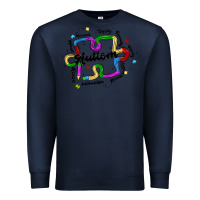 Navy autism teacher pencil Premium Sweatshirt - MaliasSmallBusiness