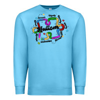 Ocean Blue autism teacher pencil Premium Sweatshirt - MaliasSmallBusiness
