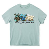 Arona peace love polar bear Heavy Core Tee - LillyAllenDesigns
