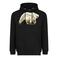 Black Polar Bear Heavyweight Hoodie - LillyAllenDesigns