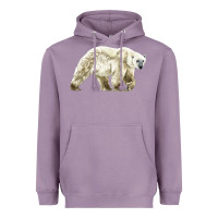 Lavender Polar Bear Heavyweight Hoodie - LillyAllenDesigns