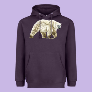 Polar Bear Heavyweight Hoodie Designed By Lillyallendesigns
