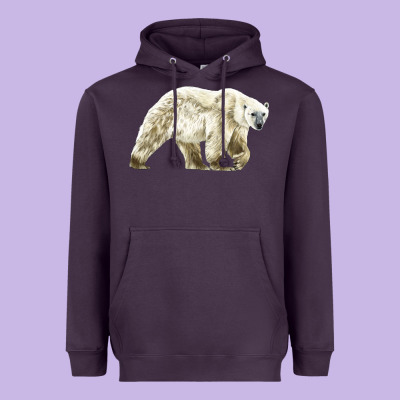 Polar Bear Heavyweight Hoodie Designed By Lillyallendesigns