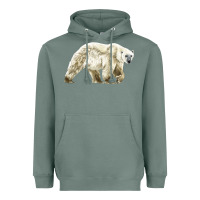 Sage Polar Bear Heavyweight Hoodie - LillyAllenDesigns