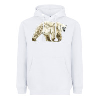 White Polar Bear Heavyweight Hoodie - LillyAllenDesigns