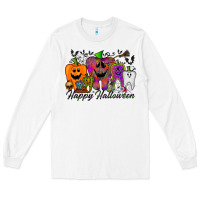 White happy halloween tooth Long Sleeve Tee - RacoonDesign