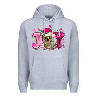 Pink Christmas Joy Skeleton Premium Hoodie | Teevron
