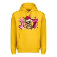 Lemon Pink Christmas Joy skeleton Premium Hoodie - NancyCooperArtShop