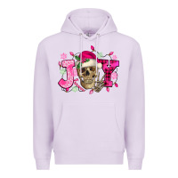 Lilac Pink Christmas Joy skeleton Premium Hoodie - NancyCooperArtShop