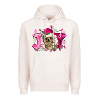 Pale Pink Pink Christmas Joy skeleton Premium Hoodie - NancyCooperArtShop