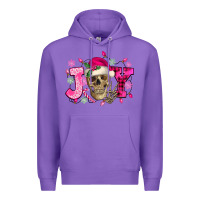 Purple Pink Christmas Joy skeleton Premium Hoodie - NancyCooperArtShop