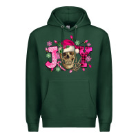 Sports Green Pink Christmas Joy skeleton Premium Hoodie - NancyCooperArtShop
