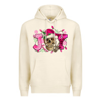 Tofu Pink Christmas Joy skeleton Premium Hoodie - NancyCooperArtShop