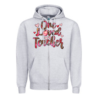 Heather Grey one loved teacher Zipper Hoodie - JahusDesignShop