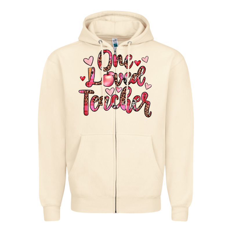 One Loved Teacher Zipper Hoodie by JahusDesignShop | Teevron