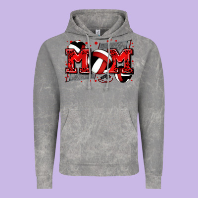 Mom Volleyball Vintage Hoodie Designed By Zillion Design Studio