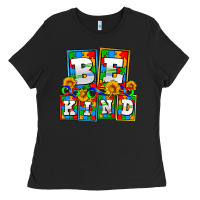 Black bee kind autism Ladies Tee - AdoDesignShop