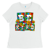 White bee kind autism Ladies Tee - AdoDesignShop