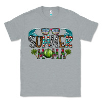 Heather Grey summer mama Classic Tee - CowhideDigitalArt