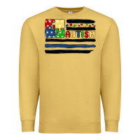 Antique Gold autism usa flag Premium Sweatshirt - MaliasSmallBusiness