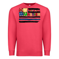 Cardinal autism usa flag Premium Sweatshirt - MaliasSmallBusiness