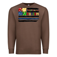 Chestnut autism usa flag Premium Sweatshirt - MaliasSmallBusiness