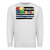 Oatmeal Heather autism usa flag Premium Sweatshirt - MaliasSmallBusiness