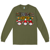 Army Green Chingona Long Sleeve Tee - CowhideDigitalArt