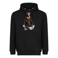 Black Malayan Sun Bear Heavyweight Hoodie - LillyAllenDesigns