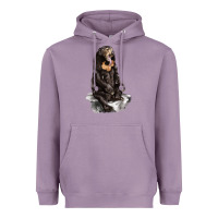 Lavender Malayan Sun Bear Heavyweight Hoodie - LillyAllenDesigns