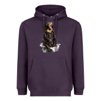 Plum Malayan Sun Bear Heavyweight Hoodie - LillyAllenDesigns